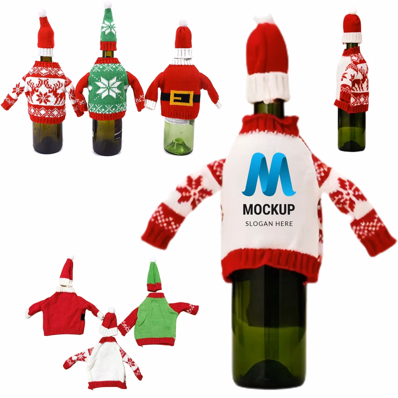 Knit Snowman Sweater Cap Cover