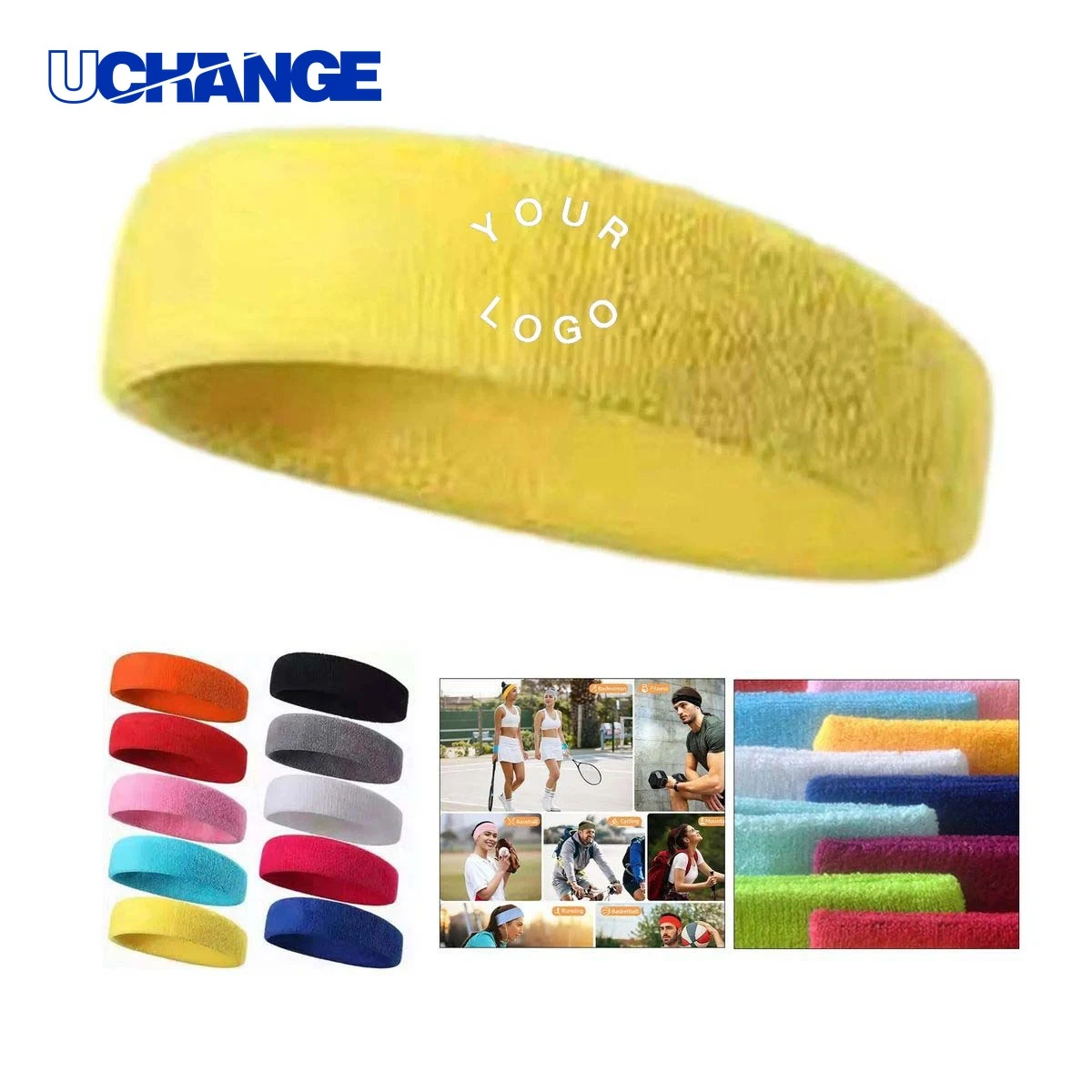 Durable Terry Cloth Headband Band for Workouts 1
