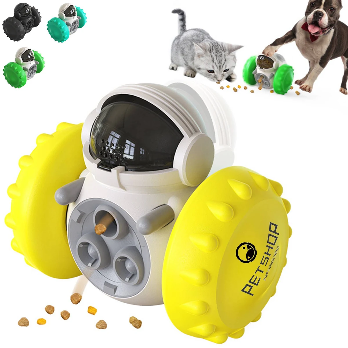 Interactive Dog Treat Toys, Robot Shape Slow Feeder 1