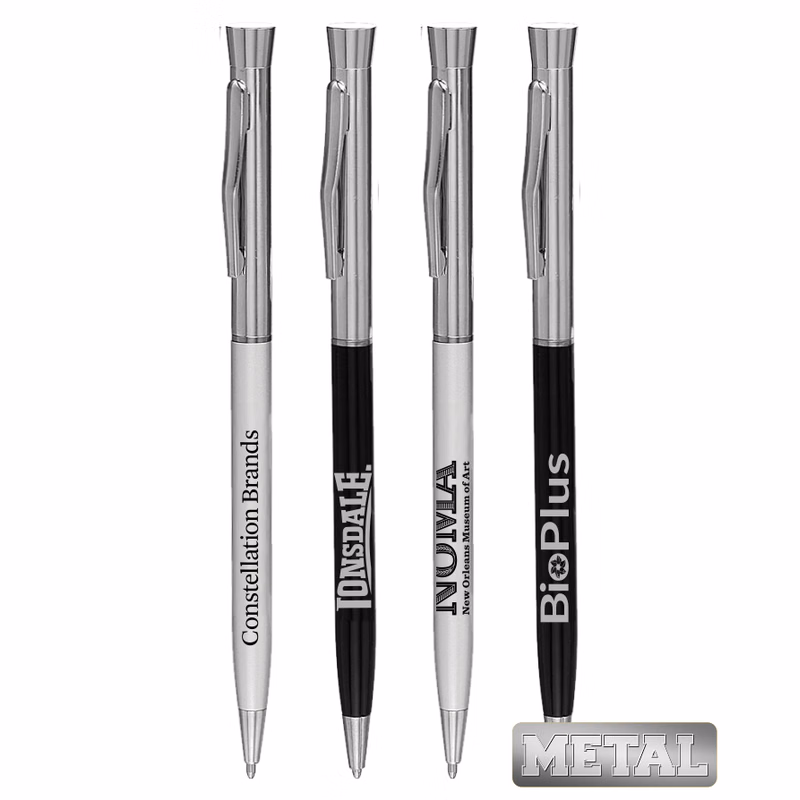 Slender Metal Hotel Twister Pens