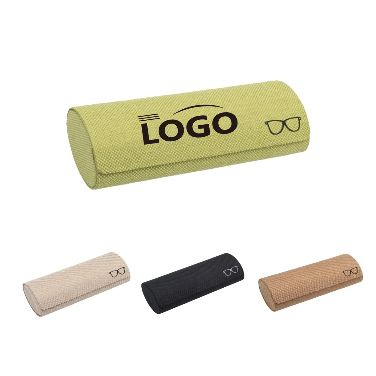 Eco Friendly Hemp Fabric Round Eyeglass Case 1