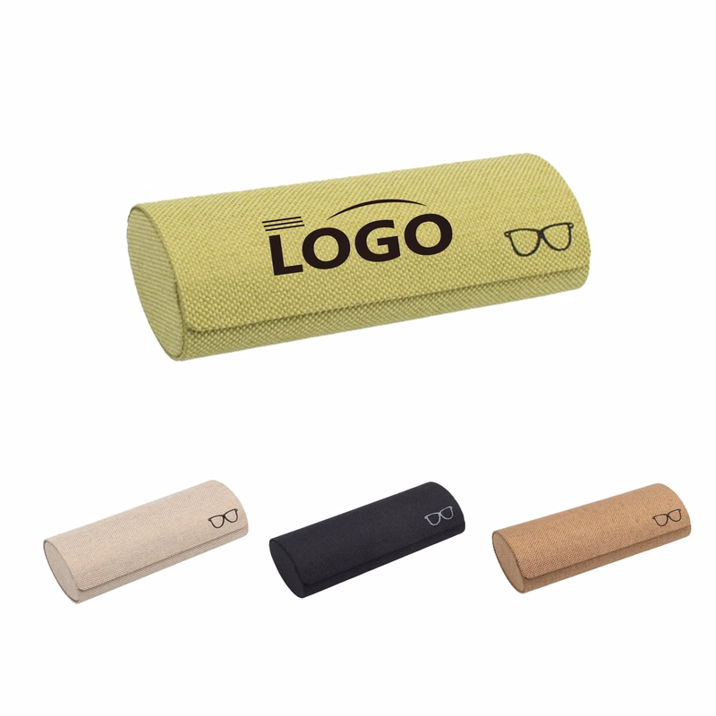Eco Friendly Hemp Fabric Round Eyeglass Case