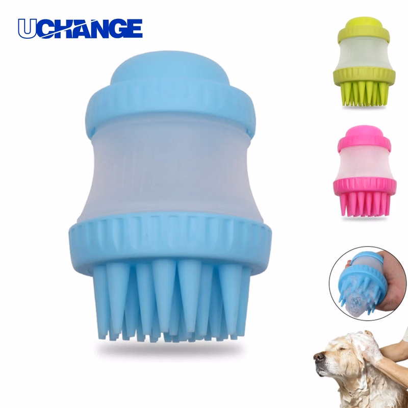 Silicone Pet Bath Brush Soft Grooming Tool