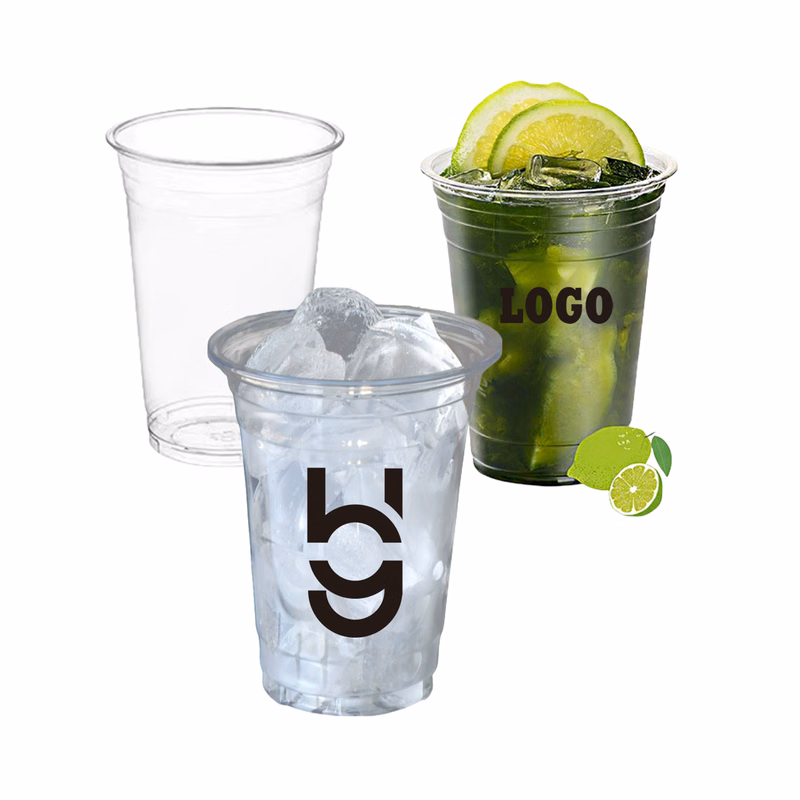 Crystal PET Clear Plastic Cups MOQ200