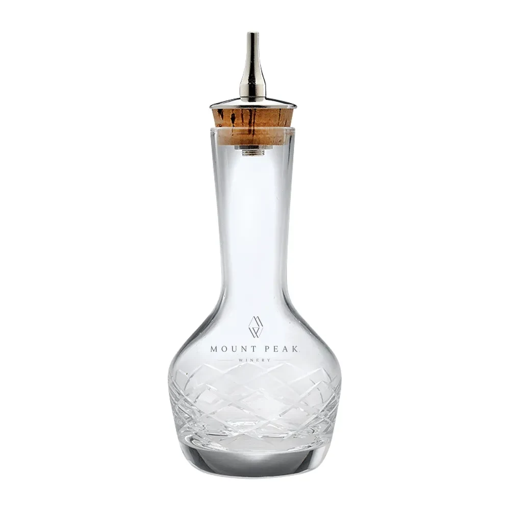 3oz. Glass Bitters Bottle Diamond Design 1