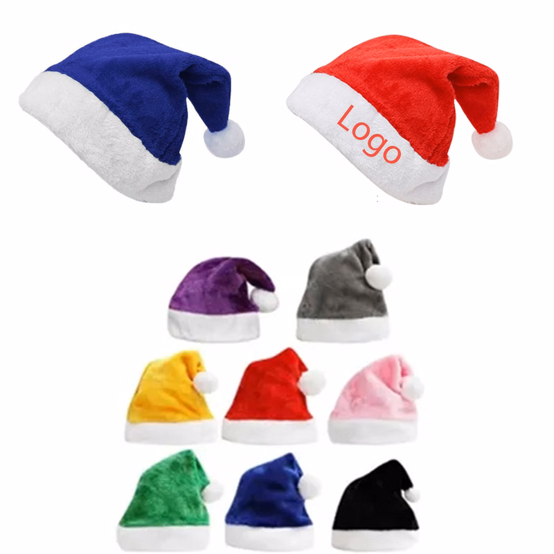Holiday Christmas Bannie Soft Plush Santa Hat