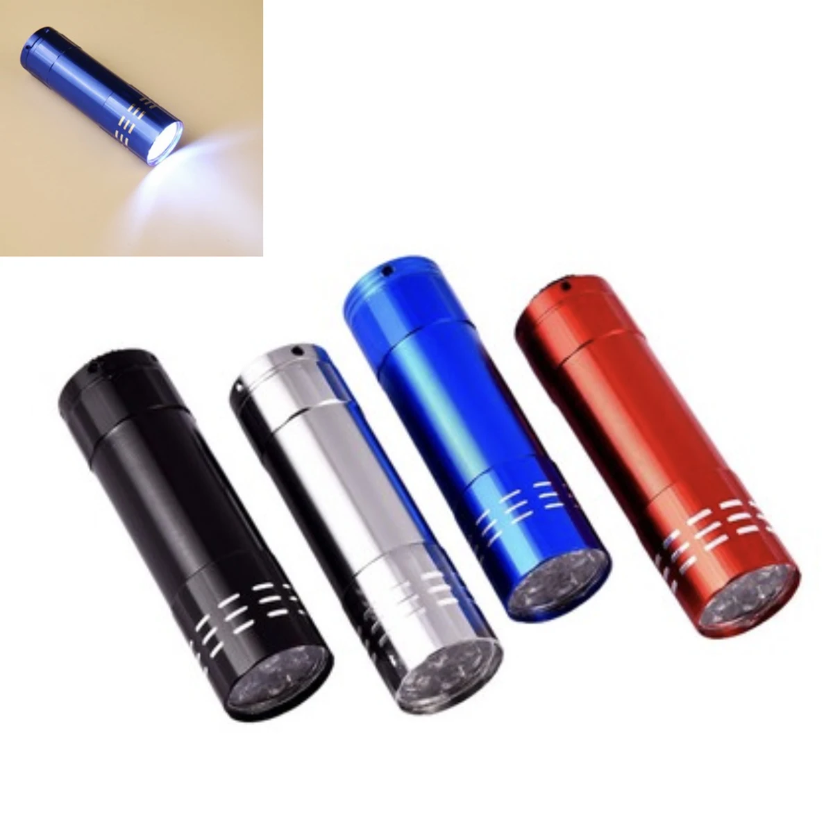 Laser Engraved Aluminum 9 LED Flashlight 1