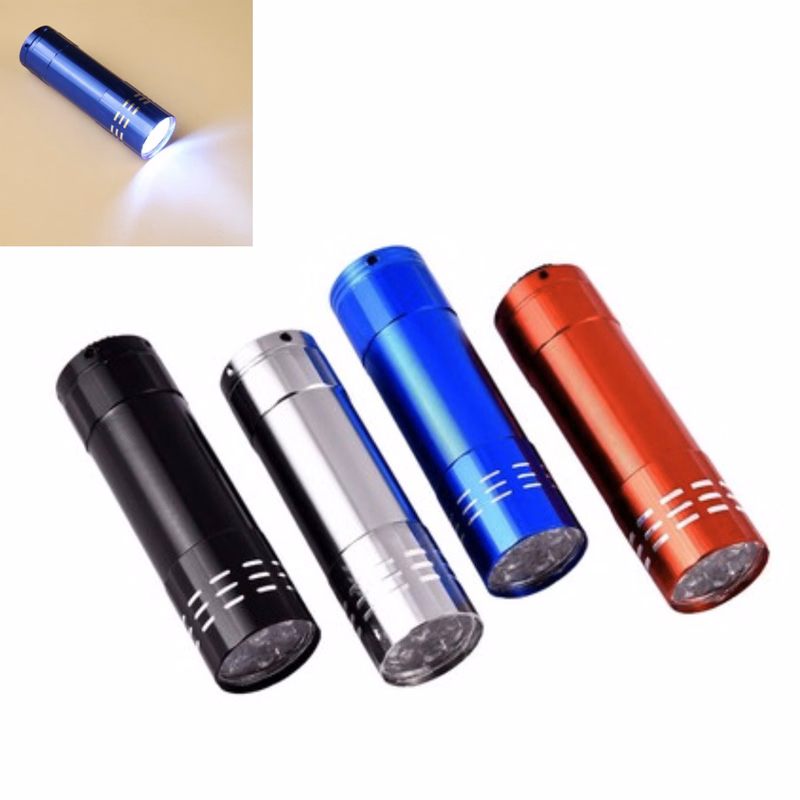 Laser Engraved Aluminum 9 LED Flashlight