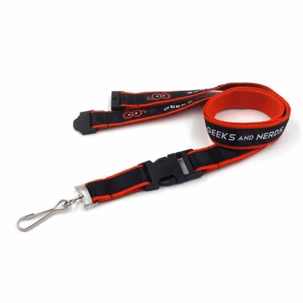 Satin Ribbon Full Color Polyester double layer lanyard