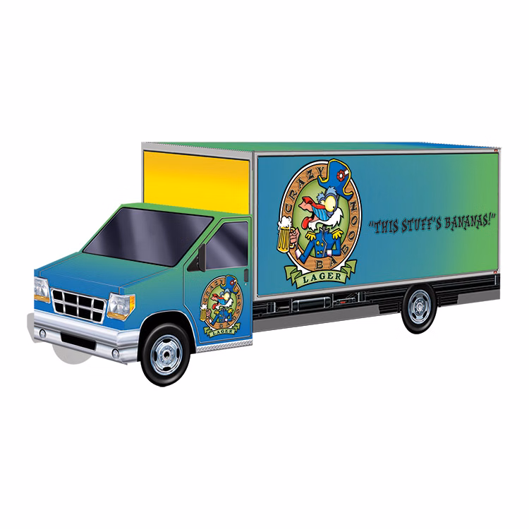 Custom Printed Paper Stock Pop-Up Box Truck
