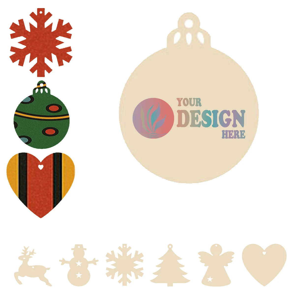 Customizable Wood Christmas Ornament 1