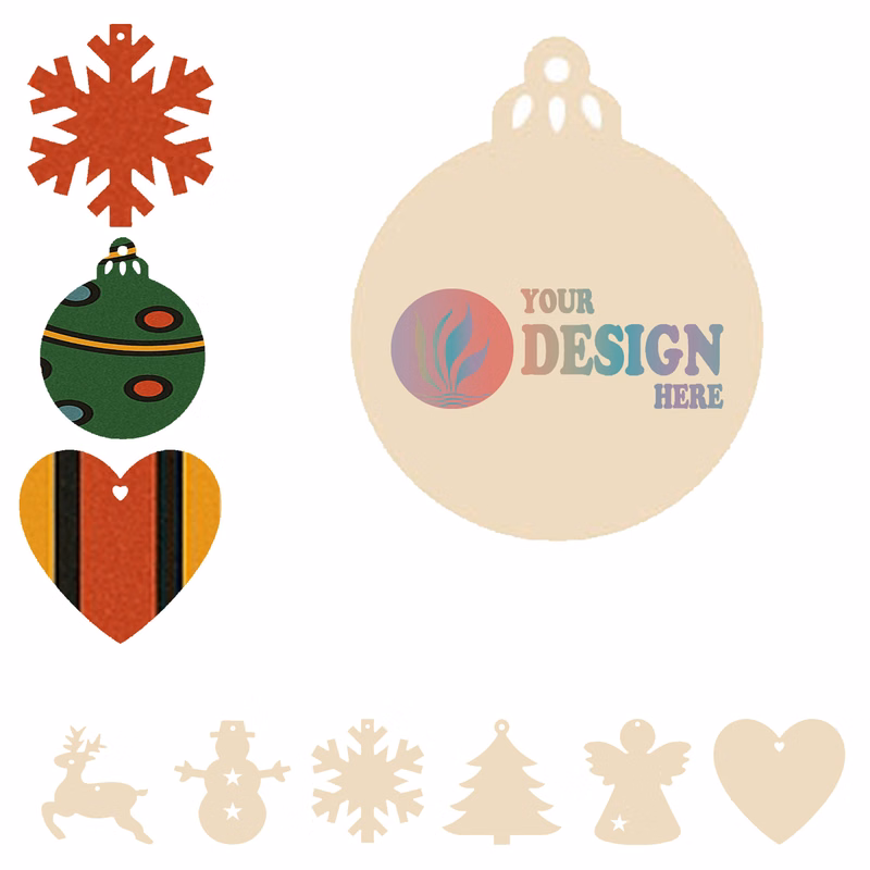 Customizable Wood Christmas Ornament