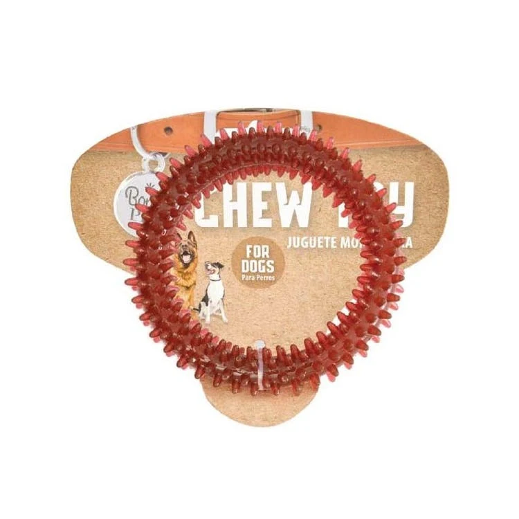 Spiky Ring Dog Chew Toys - Red 1