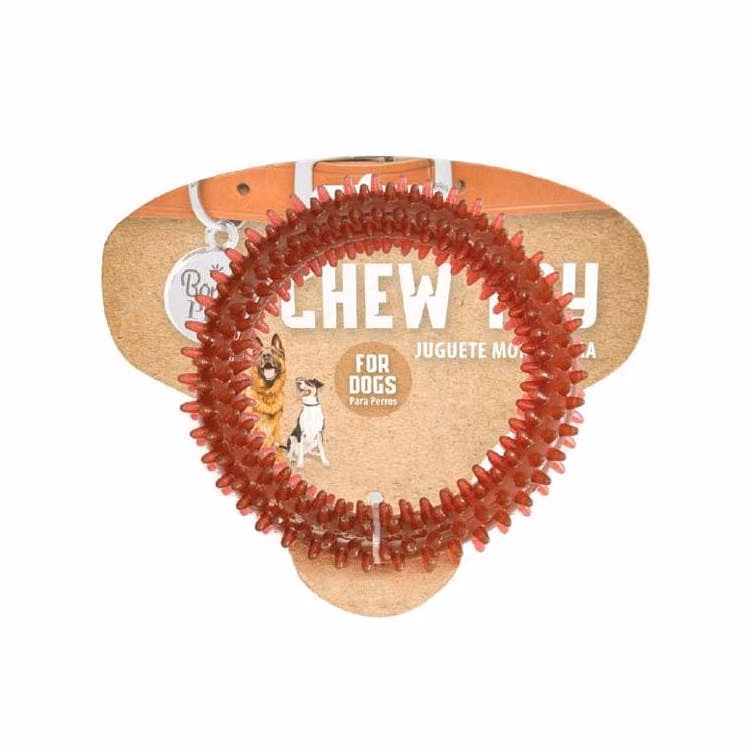 Spiky Ring Dog Chew Toys - Red