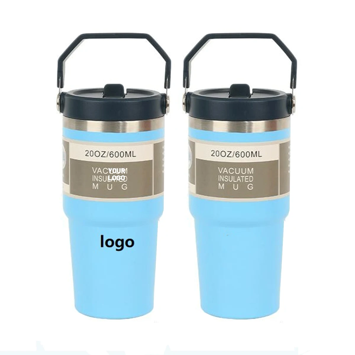Double-Wall Insulated Thermal Tumbler with Handle, 20 oz. 1