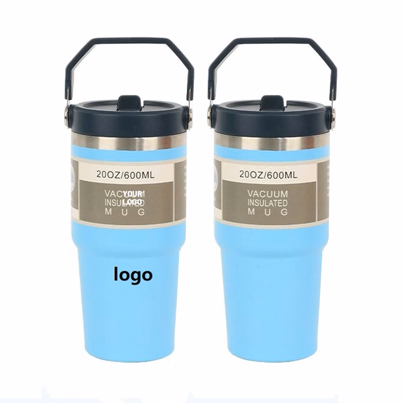 Double-Wall Insulated Thermal Tumbler with Handle, 20 oz.
