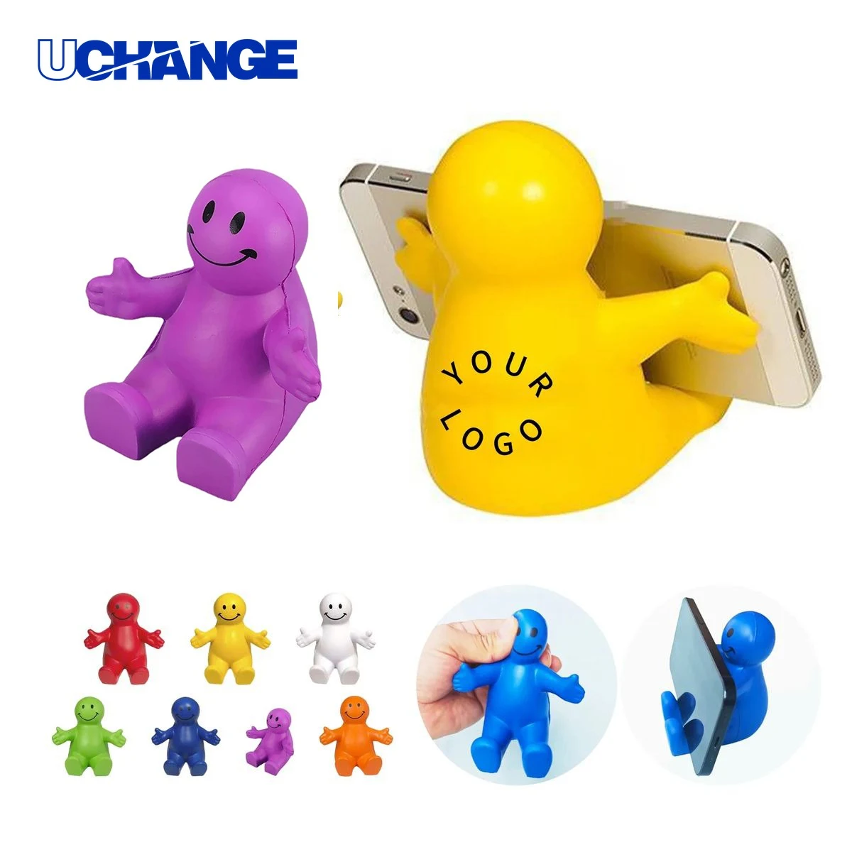 Smiley Face Foam Phone Holder Desk Stand for Desks 1