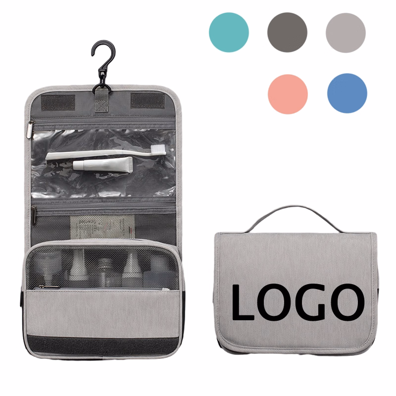 PU Hanging Travel Toiletry Bag & Makeup Cosmetic Organizer