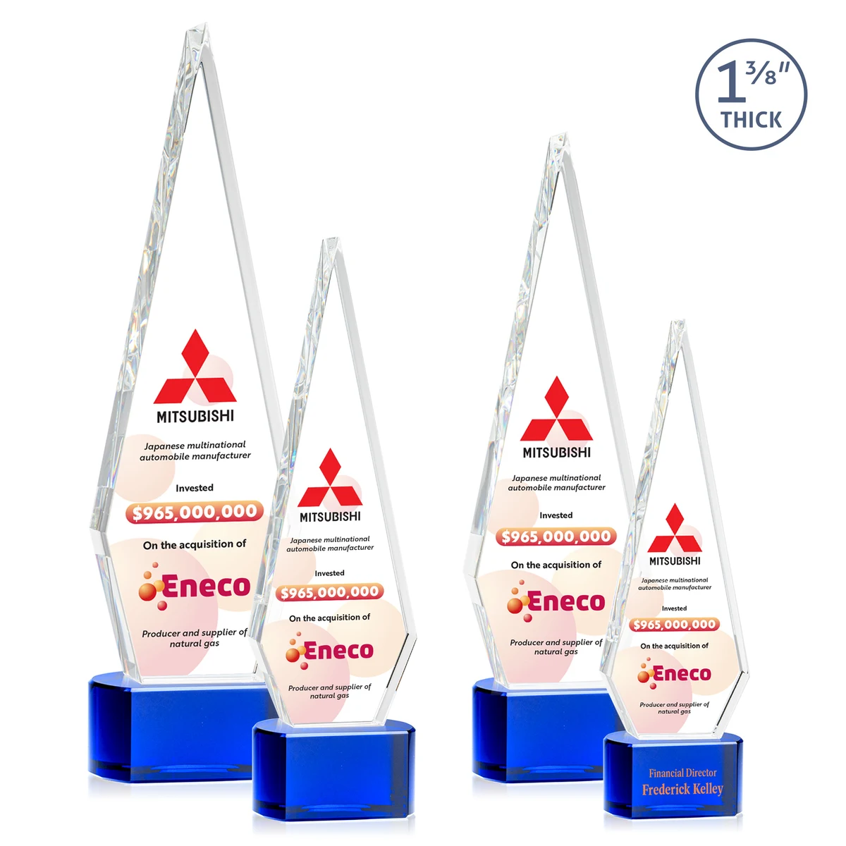 Springfield VividPrint™ Award on Paragon Base - Blue 1