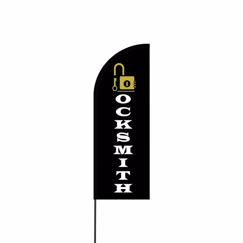 Locksmith Flag Kit 14' Feet Feather Flag Sign Outdoor Banner