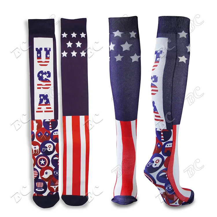 24" Knee High Tube Socks with Full Color Sublimation 1
