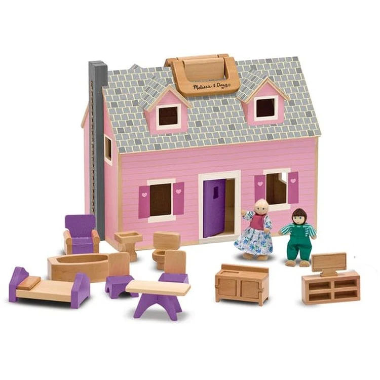 Melissa & Doug Fold & Go Dollhouse Sets - Furniture Included 1