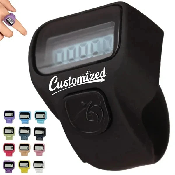 Custom Silicone Wristband Pedometer with Digital Step Counter — Fitness Wellness Tracker 1