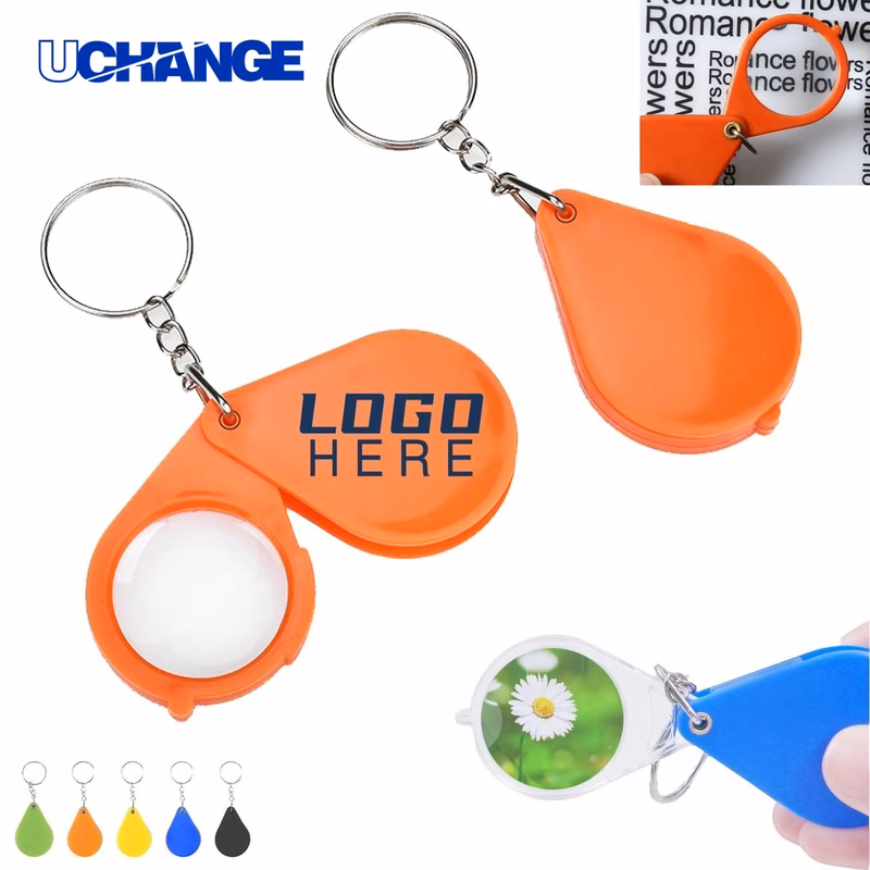 Folding Magnifier Glass Keychain Tool