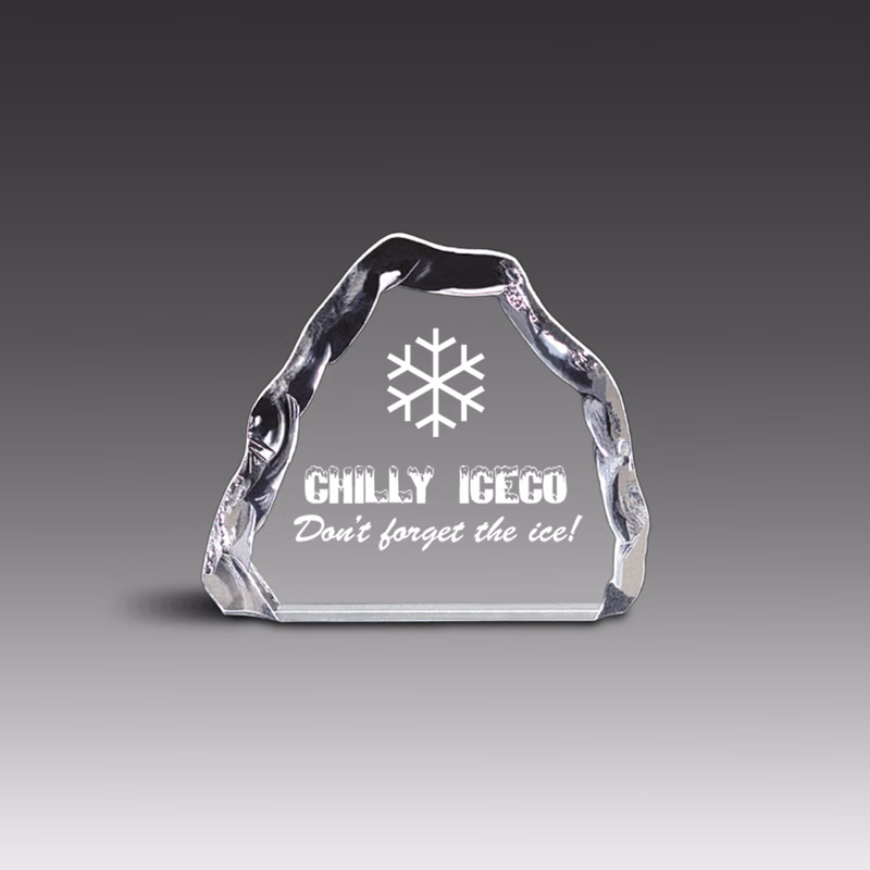 8" x 7" Freestanding Clear Iceberg Award