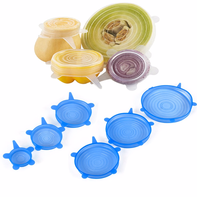 6-Piece Silicone Fresh-Keeping Cover Sealing Cover Food Preservation Bowl Cover Silicone Plastic Wra