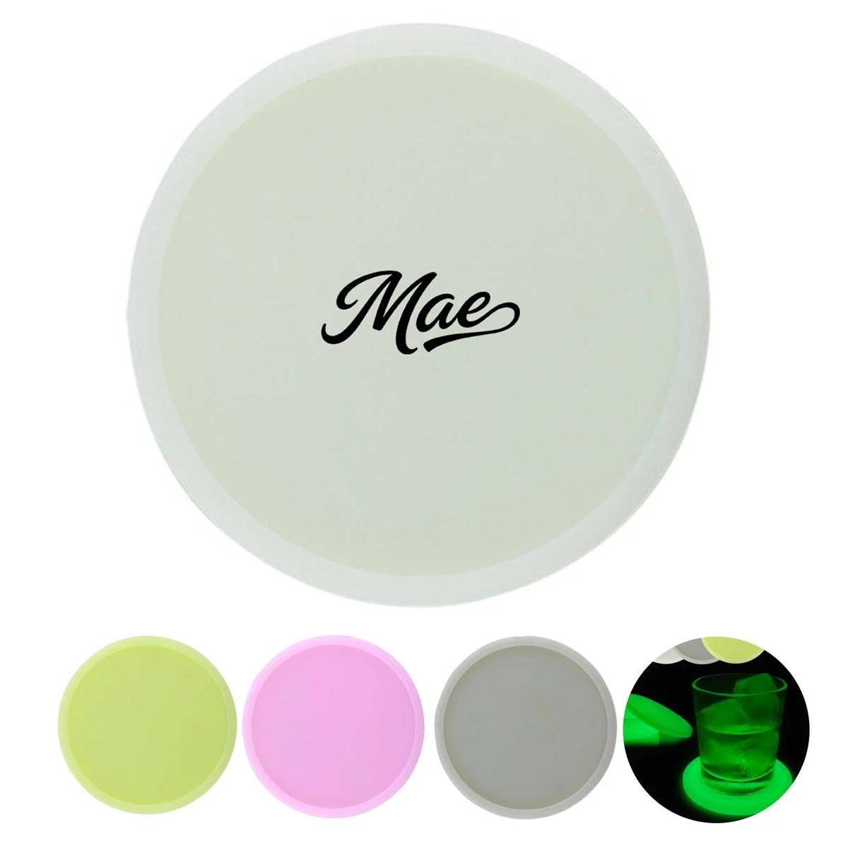 4 Inch Round Silicone Luminous Coasters 1