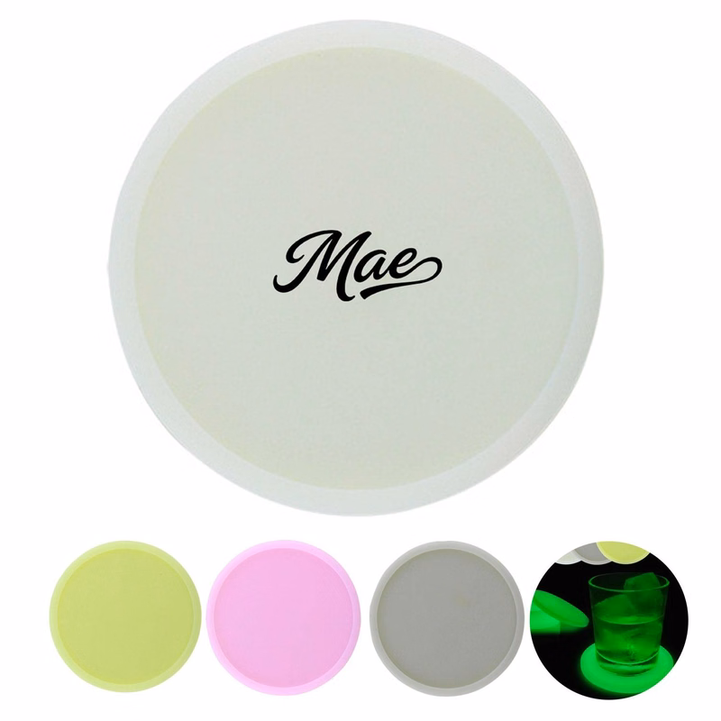 4 Inch Round Silicone Luminous Coasters