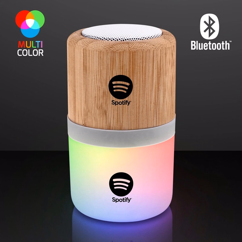 4.25" Light Up Speaker, Bluetooth + Rechargeable
