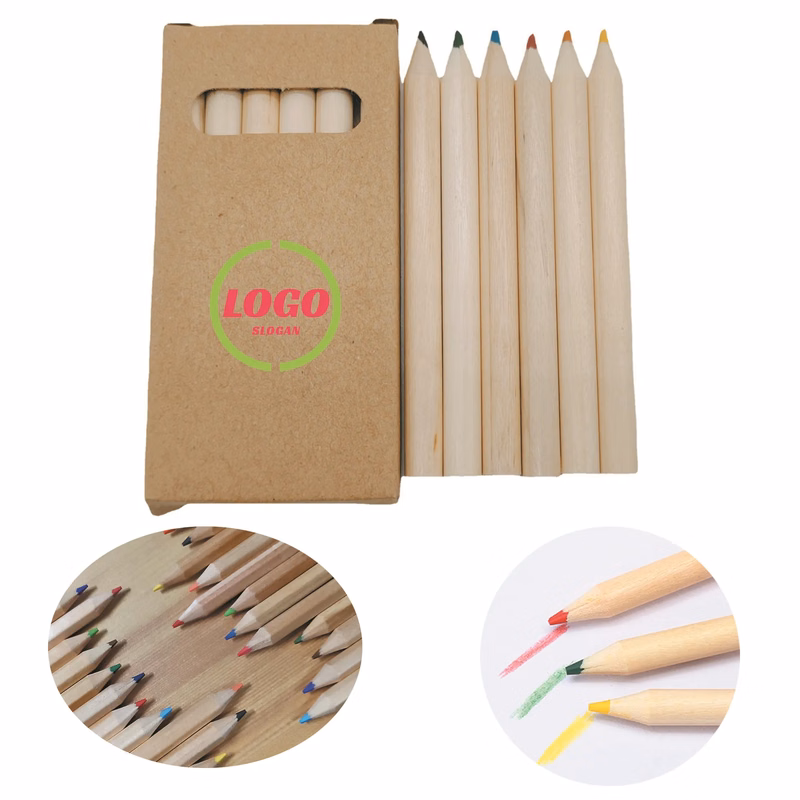 6-Piece Colored Pencil Kraft Paper Box Set MOQ50pcs