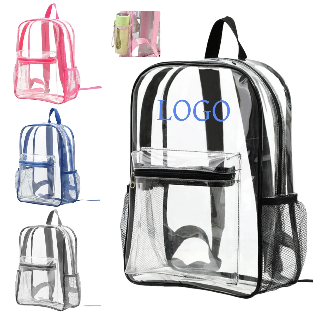 Multi-color Clear Waterproof PVC Backpack 1