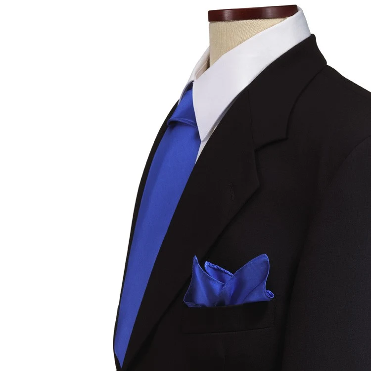 CLOSEOUT - French Blue Pocket Squares Silk 1