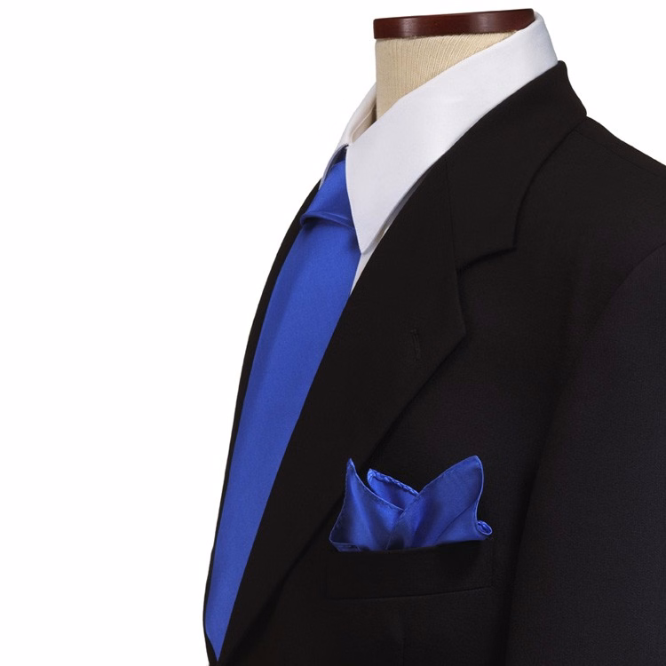 CLOSEOUT - French Blue Pocket Squares Silk