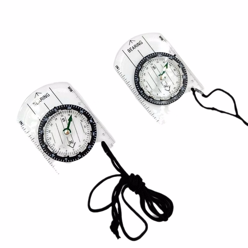 Acrylic Baseplate Map Compass with Scale Ruler