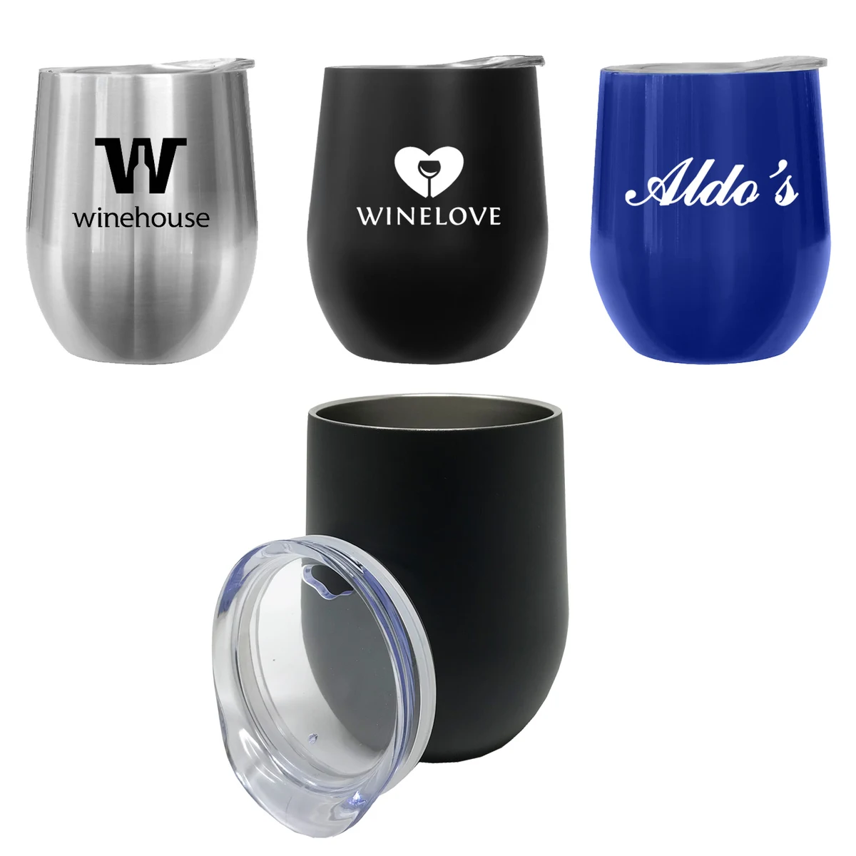 12 Oz. Double Wall Stainless Steel Vacuum Insulated Wine Cup 1