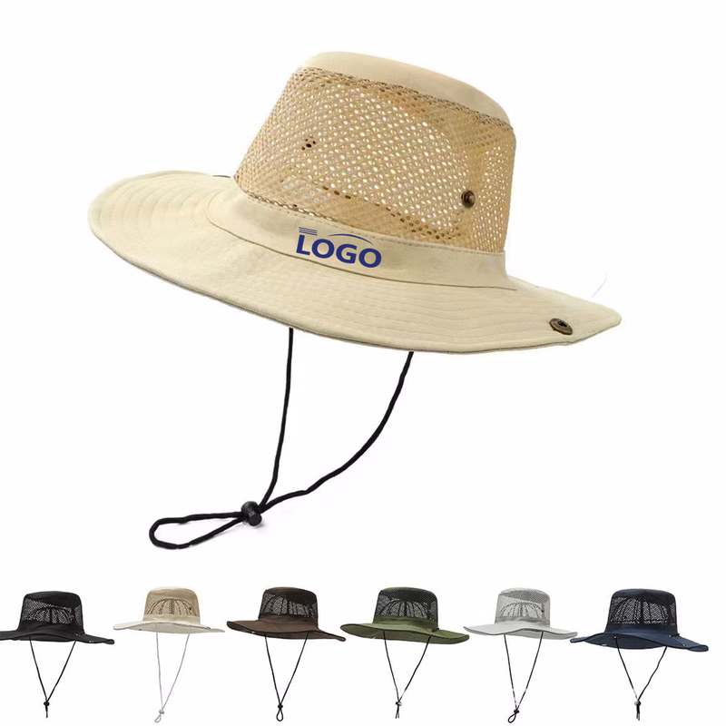 Wide-brimmed Outdoor Mesh Sunscreen Hat