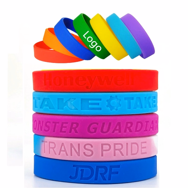 Silicone Wristbands Multicolored Rubber Bracelets