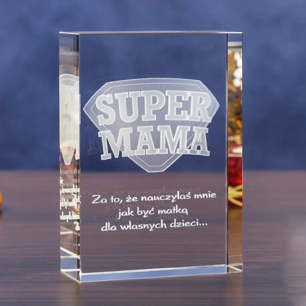 3D Laser Engraved Crystal Block