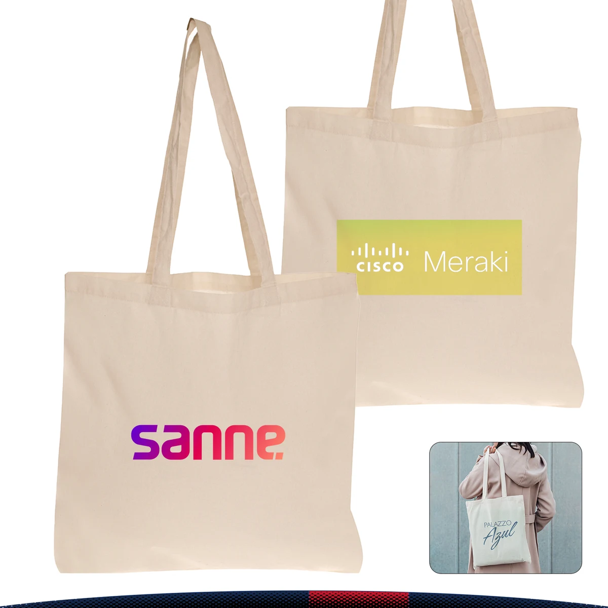 Tulsa Cotton Tote Bags, custom tote bag with logo imprint 1