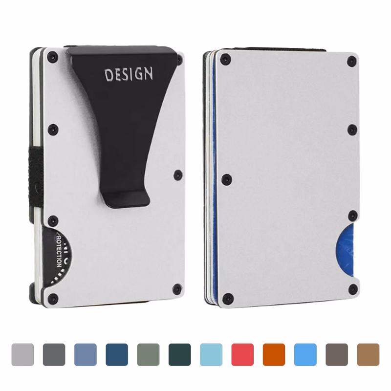 Custom Aluminum Card Holder With Money Clip