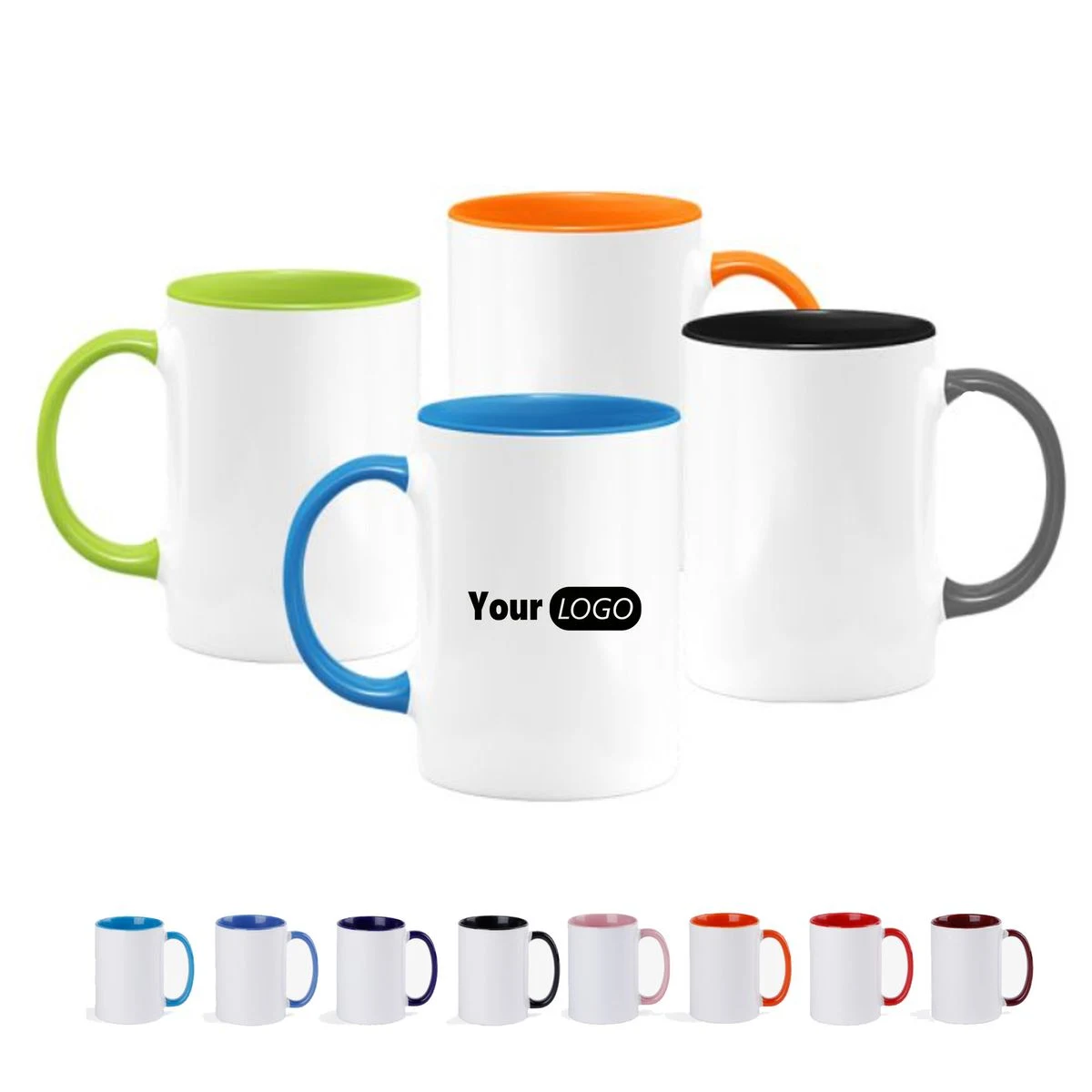 11oz Color Handle Drink Mug 1