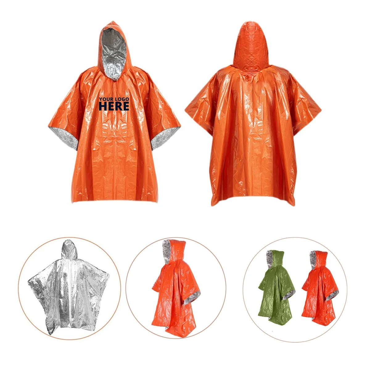Emergency Rain Poncho For Unisex 1