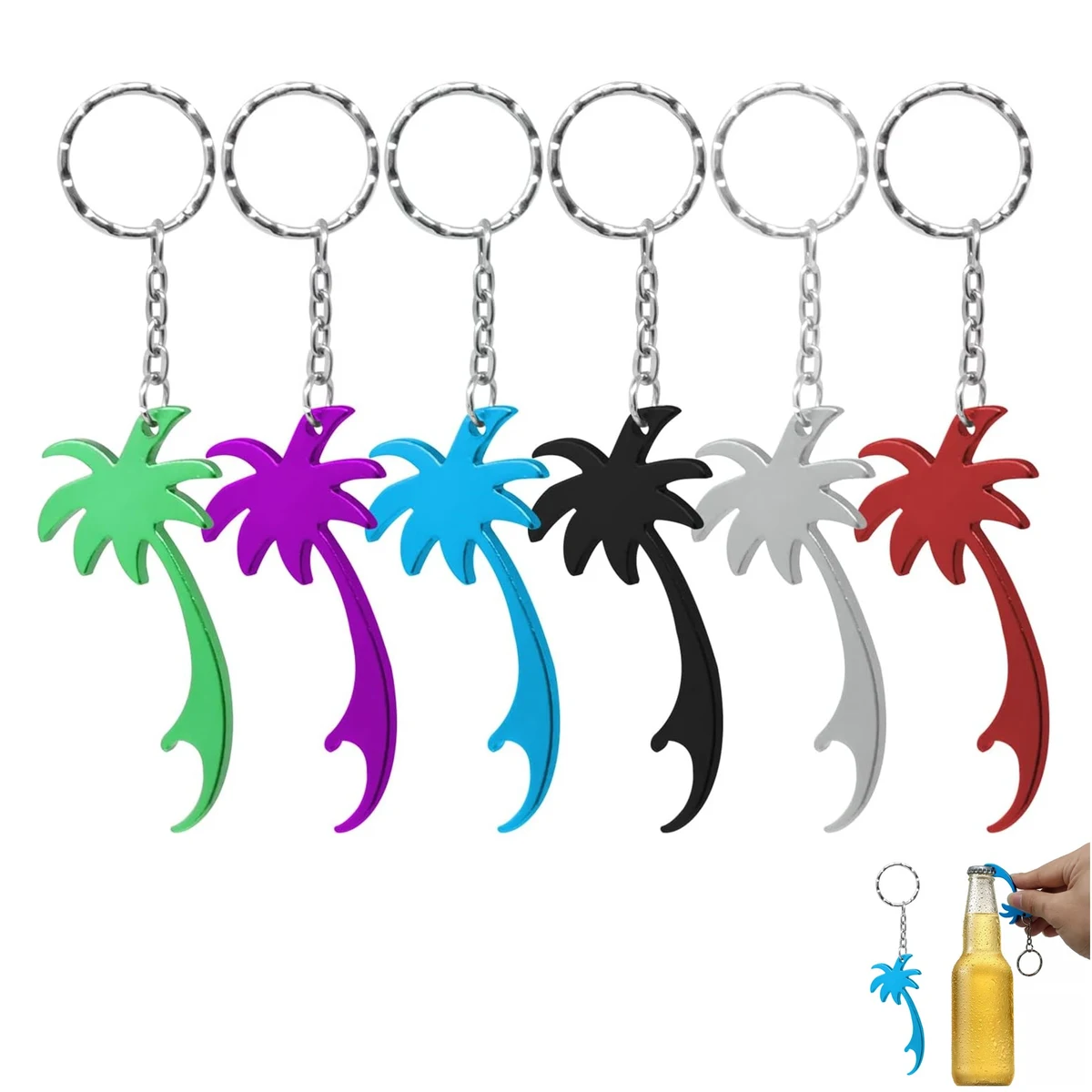 Palm Tree Bottle Opener Keychain 1