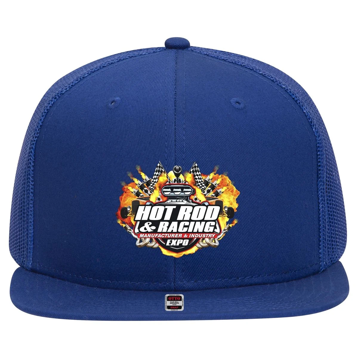 OTTO SNAP 6 PANEL MID PROFILE MESH BACK TRUCKER SNAPBACK HAT 1