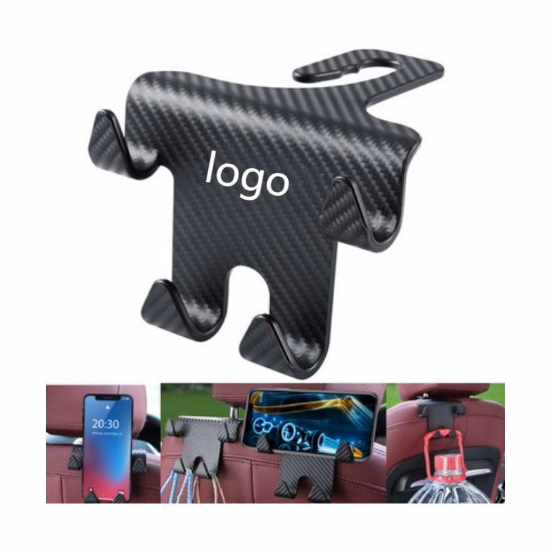 Car Headrest Hooks With Phone Holder