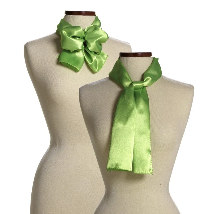 Lime Green Silk 10" x 54" Scarf 1